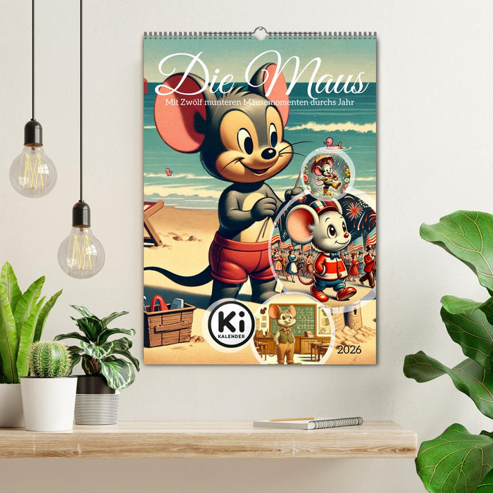 Die Maus - Mit Zwölf munteren Mäusemomenten durchs Jahr (CALVENDO Wandkalender 2026)