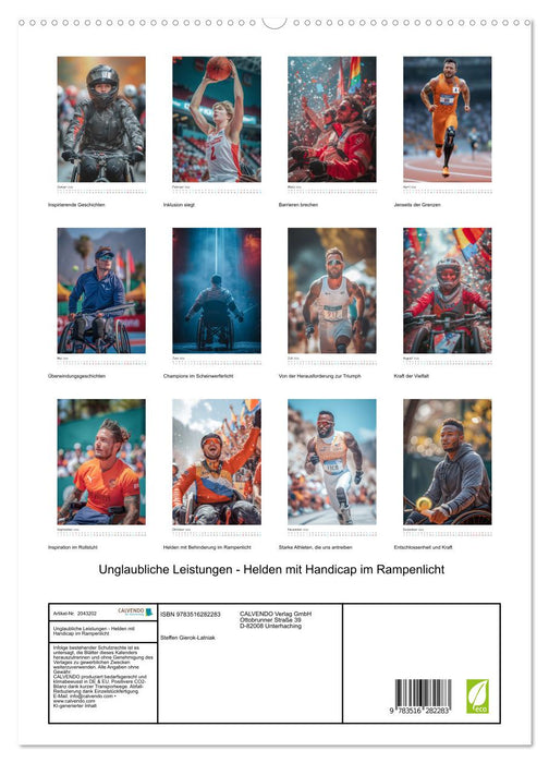 Unglaubliche Leistungen - Helden mit Handicap im Rampenlicht (CALVENDO Premium Wandkalender 2026)