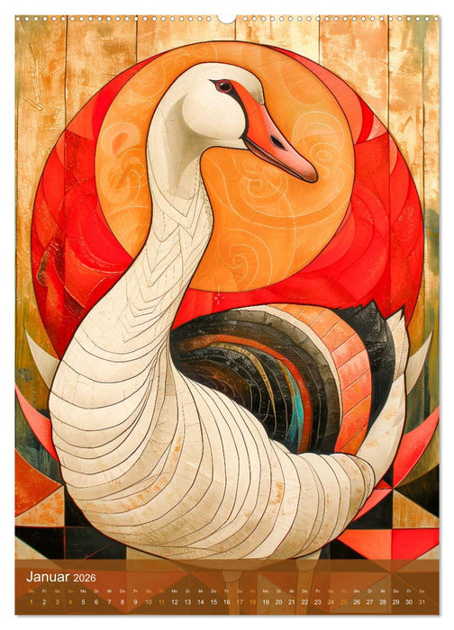 Totem-Tiere - Mythische Illustrationen von Krafttieren (CALVENDO Premium Wandkalender 2026)