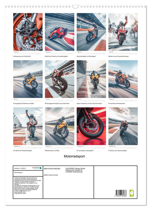 Motorradsport (CALVENDO Wandkalender 2026)
