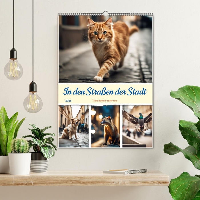 In den Straßen der Stadt - Tiere mitten unter uns (CALVENDO Wandkalender 2026)