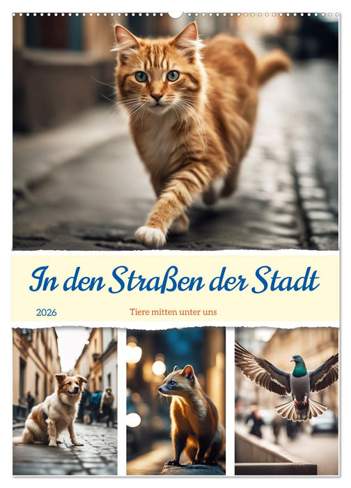 In den Straßen der Stadt - Tiere mitten unter uns (CALVENDO Wandkalender 2026)