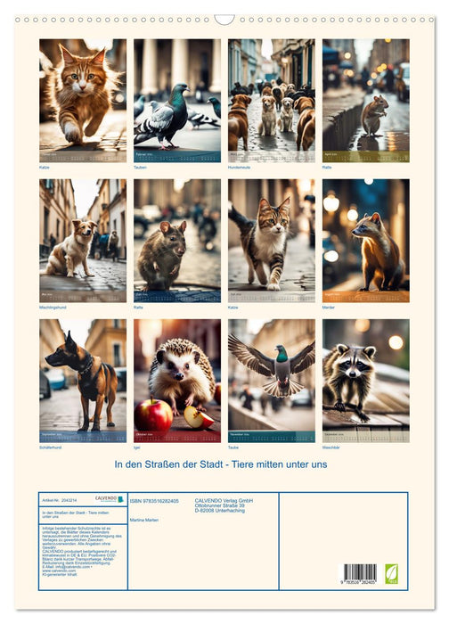 In den Straßen der Stadt - Tiere mitten unter uns (CALVENDO Wandkalender 2026)