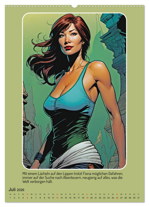 Starke Frauen im Comicbook-Stil (CALVENDO Premium Wandkalender 2026)