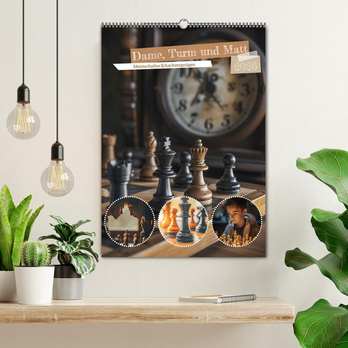 Dame, Turm und Matt (CALVENDO Wandkalender 2026)