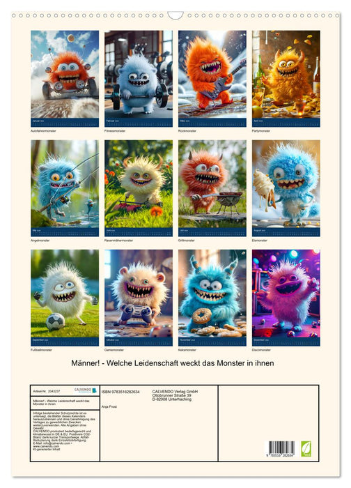 Männer! - Welche Leidenschaft weckt das Monster in ihnen (CALVENDO Wandkalender 2026)