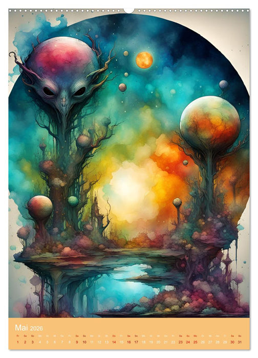 Galaktische Träume (CALVENDO Premium Wandkalender 2026)
