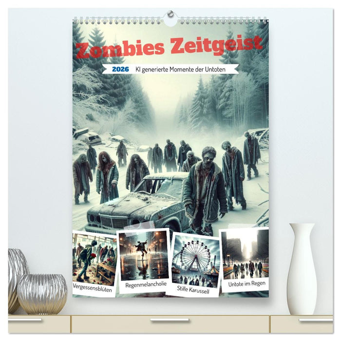 Zombies Zeitgeist - KI generierte Momente der Untoten (CALVENDO Premium Wandkalender 2026)