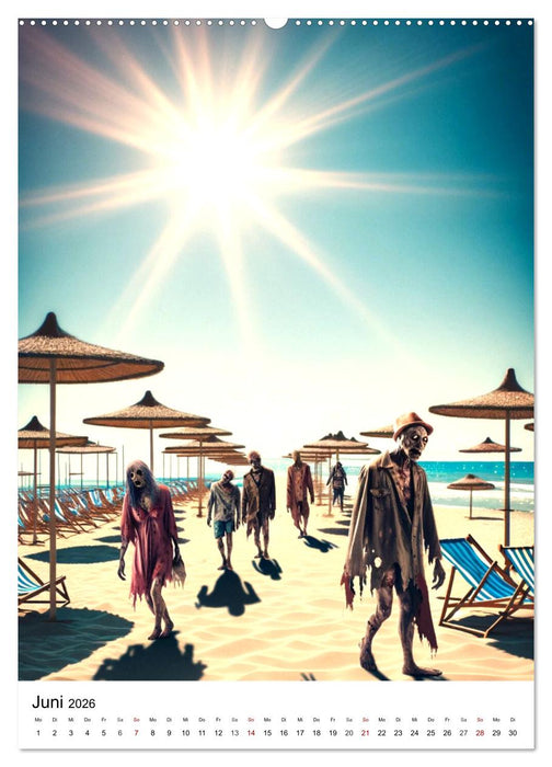 Zombies Zeitgeist - KI generierte Momente der Untoten (CALVENDO Premium Wandkalender 2026)