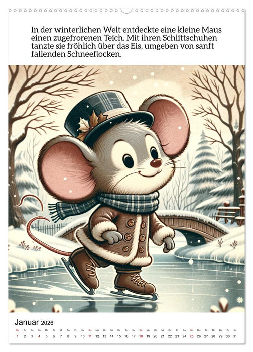 Die Maus - Mit Zwölf munteren Mäusemomenten durchs Jahr (CALVENDO Premium Wandkalender 2026)