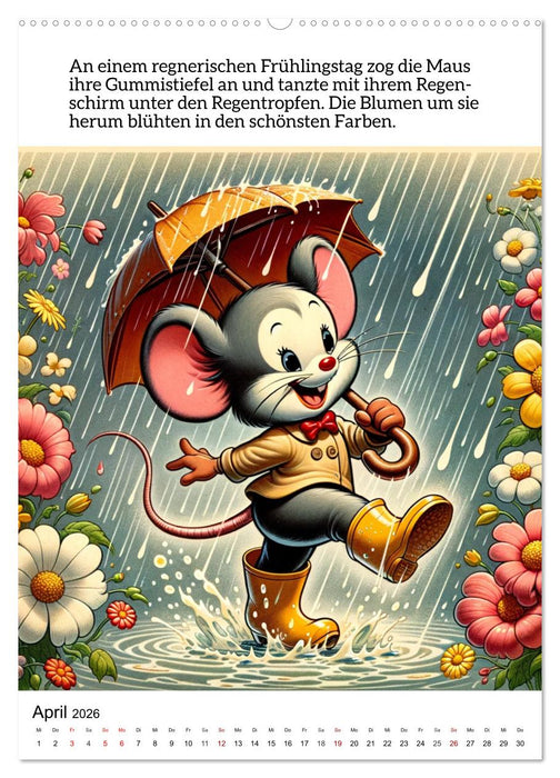 Die Maus - Mit Zwölf munteren Mäusemomenten durchs Jahr (CALVENDO Premium Wandkalender 2026)