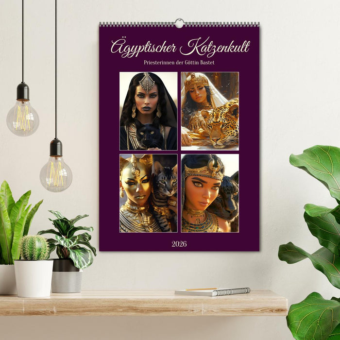 Ägyptischer Katzenkult. Priesterinnen der Göttin Bastet (CALVENDO Wandkalender 2026)