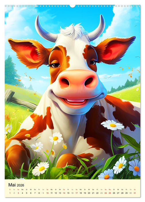 Bauernhof. Tierischer Humor auf dem Land (CALVENDO Wandkalender 2026)