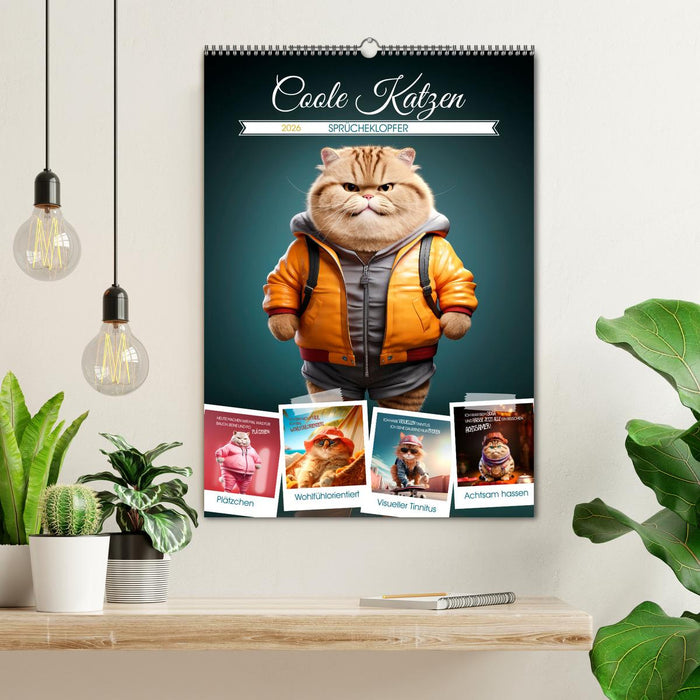 COOLE KATZEN Sprücheklopfer (CALVENDO Wandkalender 2026)