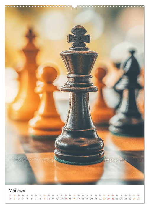 Dame, Turm und Matt (CALVENDO Premium Wandkalender 2026)