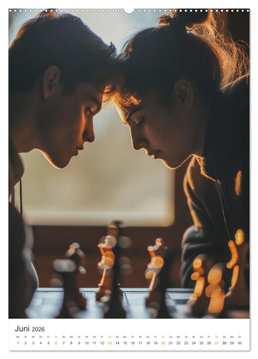 Dame, Turm und Matt (CALVENDO Premium Wandkalender 2026)