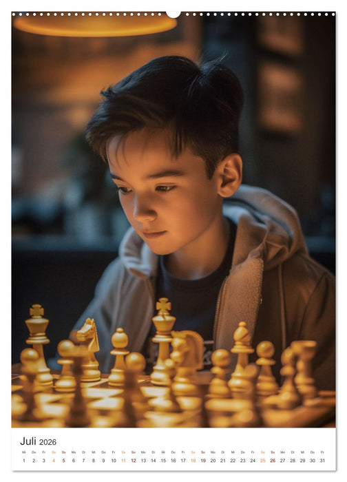 Dame, Turm und Matt (CALVENDO Premium Wandkalender 2026)