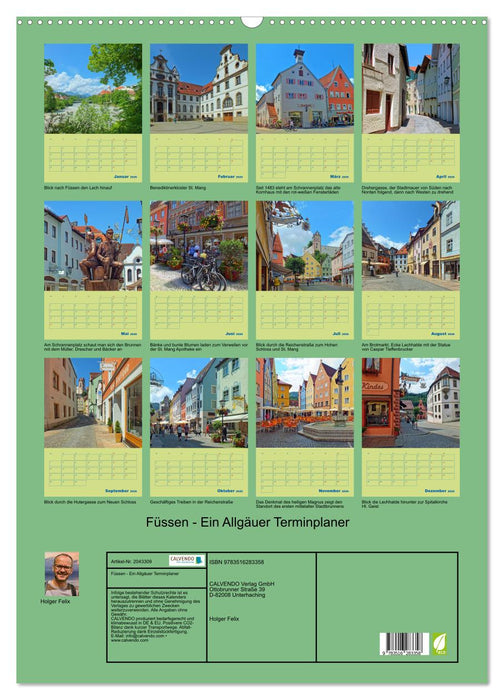 Füssen - Ein Allgäuer Terminplaner (CALVENDO Wandkalender 2026)