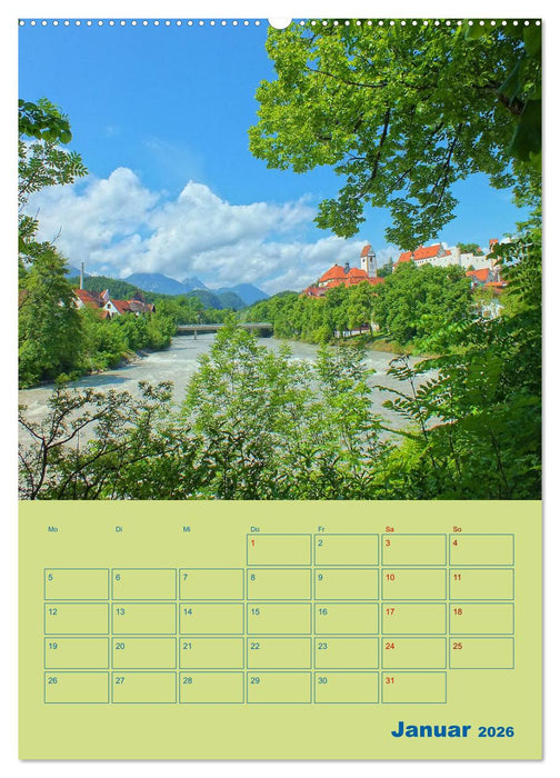Füssen - Ein Allgäuer Terminplaner (CALVENDO Wandkalender 2026)