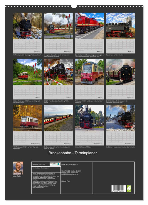 Brockenbahn - Terminplaner (CALVENDO Wandkalender 2026)
