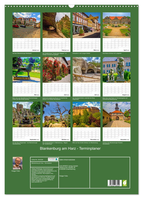 Blankenburg am Harz - Terminplaner (CALVENDO Wandkalender 2026)