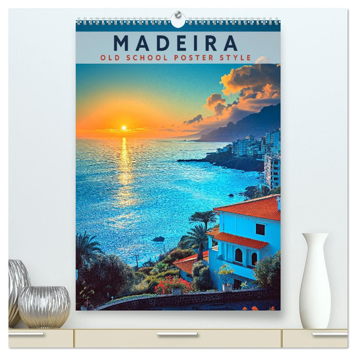 Madeira - Old School Poster Style (CALVENDO Premium Wandkalender 2026)