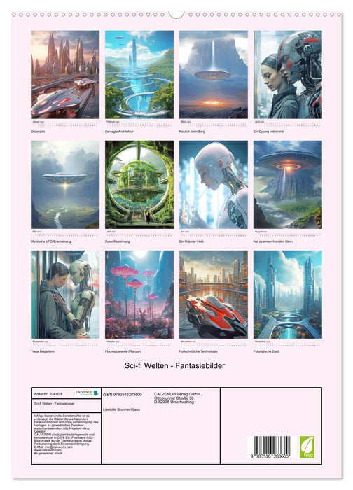 Sci-fi Welten - Fantasiebilder (CALVENDO Premium Wandkalender 2026)