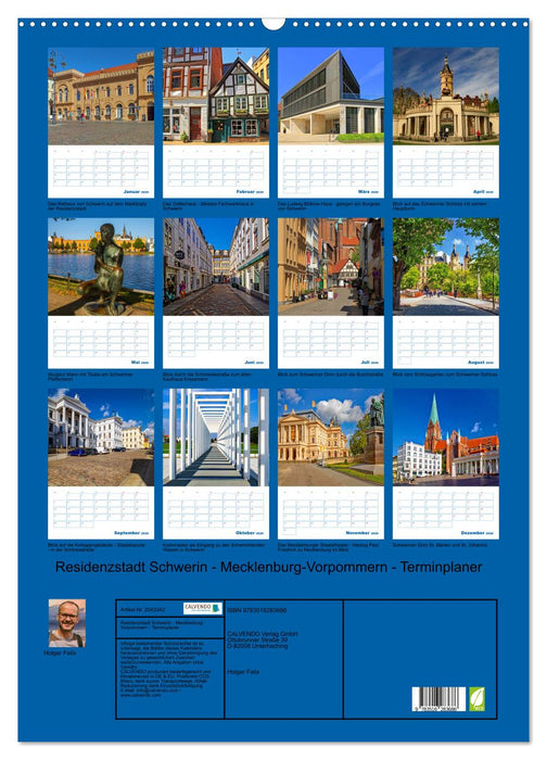 Residenzstadt Schwerin - Mecklenburg-Vorpommern - Terminplaner (CALVENDO Wandkalender 2026)