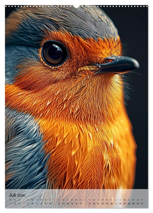 Vögel Porträts (CALVENDO Premium Wandkalender 2026)