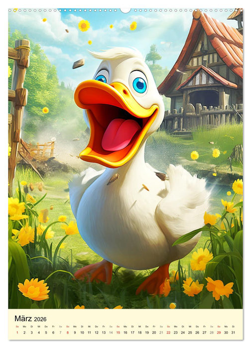 Bauernhof. Tierischer Humor auf dem Land (CALVENDO Premium Wandkalender 2026)