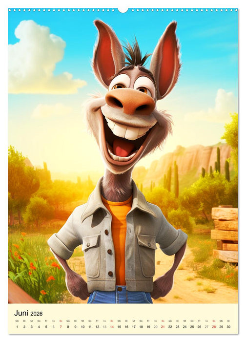 Bauernhof. Tierischer Humor auf dem Land (CALVENDO Premium Wandkalender 2026)