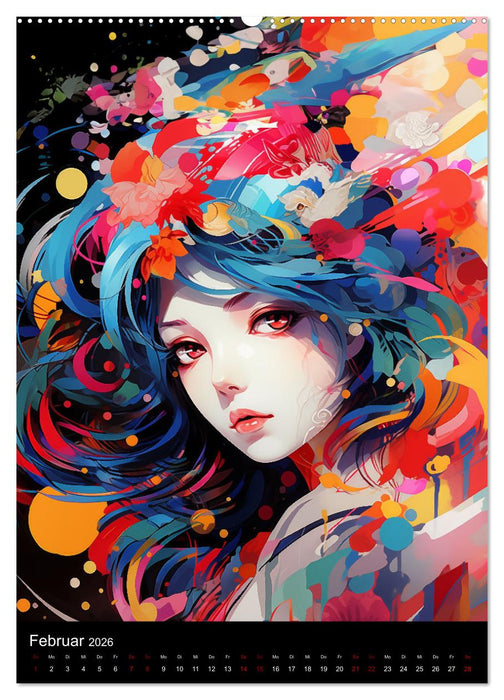 Manga Flower Girls (CALVENDO Wandkalender 2026)