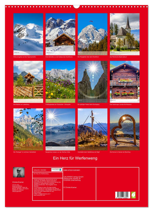 Ein Herz für Werfenweng (CALVENDO Wandkalender 2026)