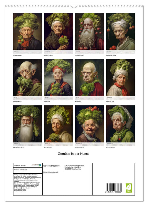 Gemüse in der Kunst (CALVENDO Premium Wandkalender 2026)
