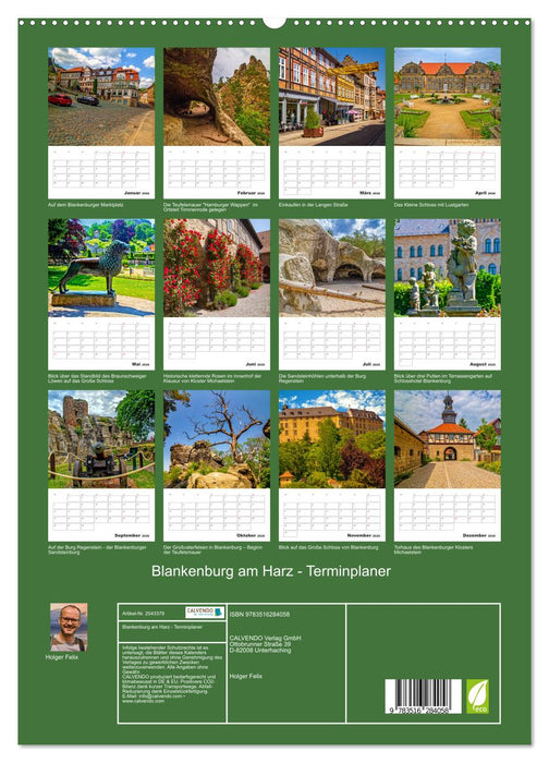 Blankenburg am Harz - Terminplaner (CALVENDO Premium Wandkalender 2026)