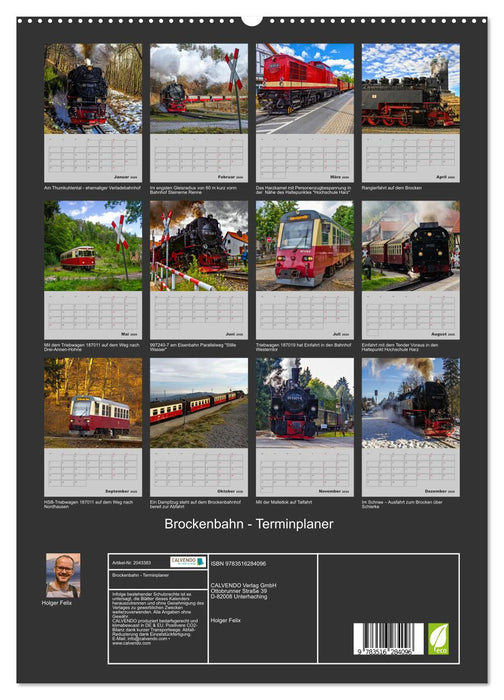 Brockenbahn - Terminplaner (CALVENDO Premium Wandkalender 2026)