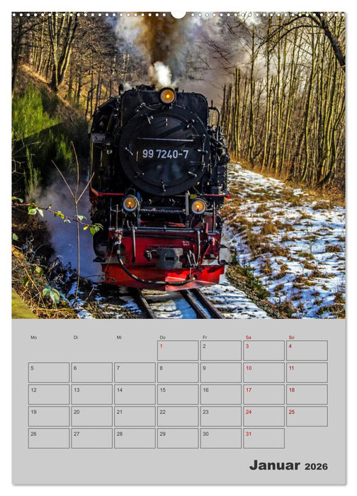 Brockenbahn - Terminplaner (CALVENDO Premium Wandkalender 2026)