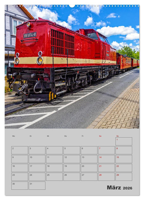 Brockenbahn - Terminplaner (CALVENDO Premium Wandkalender 2026)