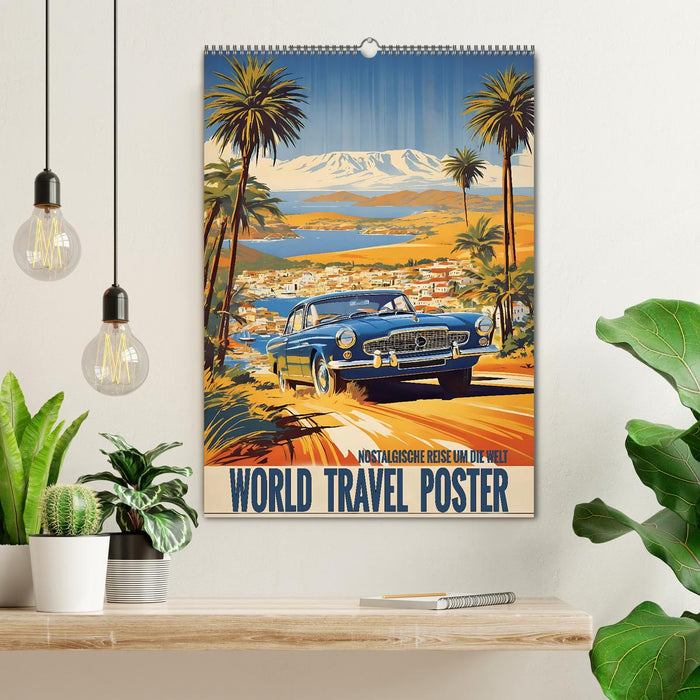 World Travel Poster - nostalgische Reise um die Welt (CALVENDO Wandkalender 2026)