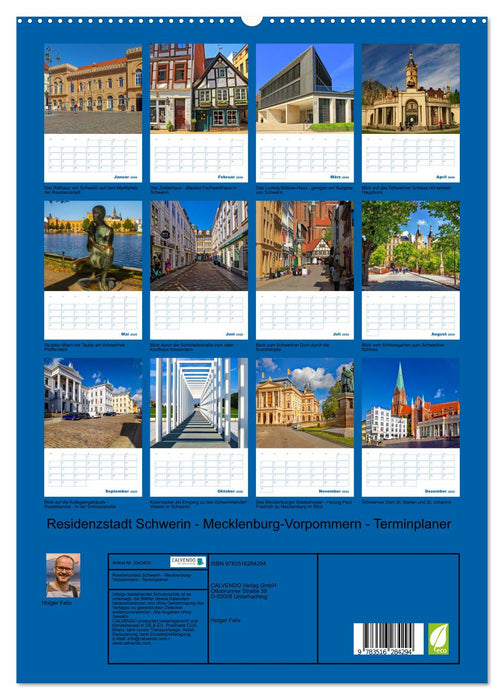 Residenzstadt Schwerin - Mecklenburg-Vorpommern - Terminplaner (CALVENDO Premium Wandkalender 2026)