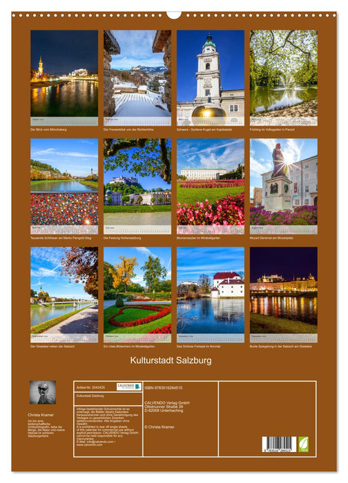 Kulturstadt Salzburg (CALVENDO Wandkalender 2026)