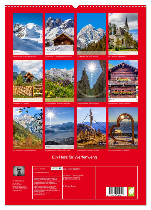 Ein Herz für Werfenweng (CALVENDO Premium Wandkalender 2026)