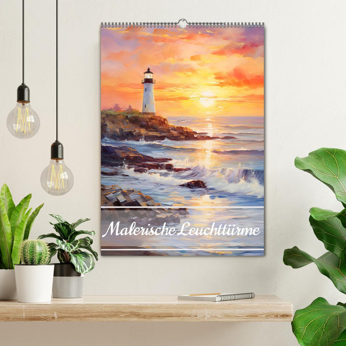 Malersiche Leuchttürme (CALVENDO Wandkalender 2026)