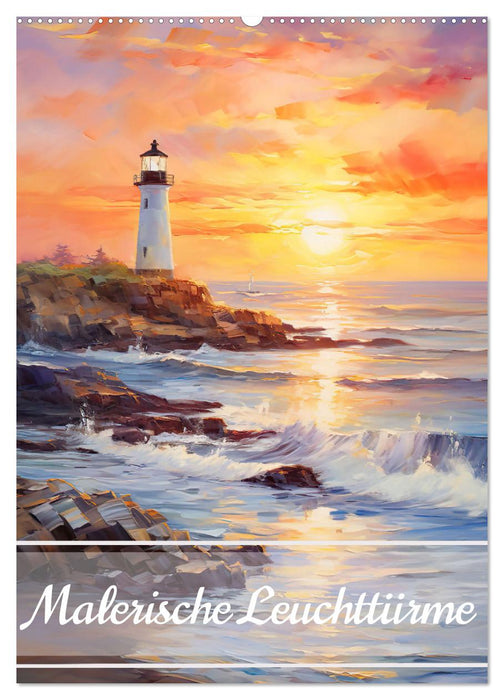 Malersiche Leuchttürme (CALVENDO Wandkalender 2026)