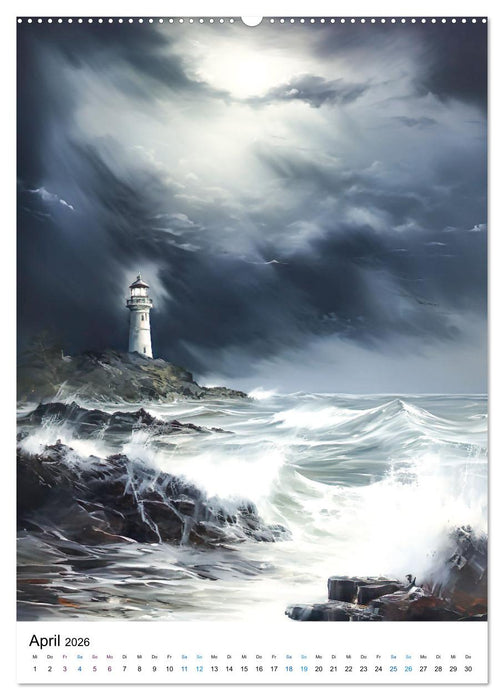Malersiche Leuchttürme (CALVENDO Wandkalender 2026)