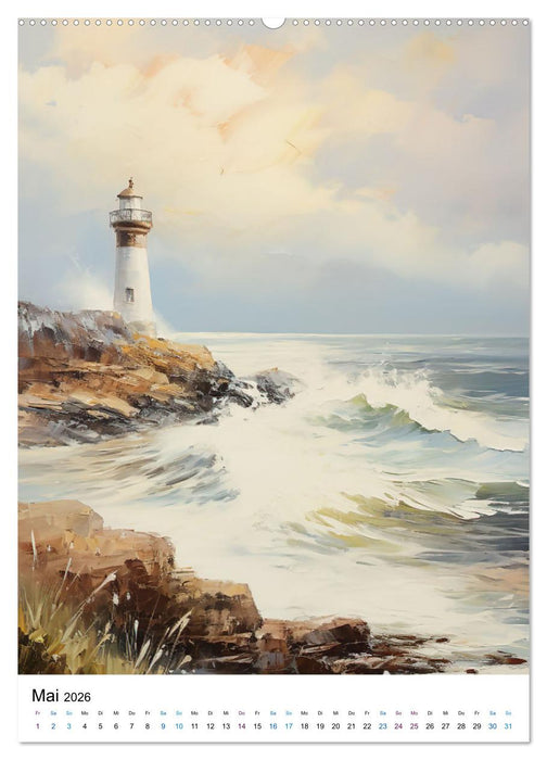 Malersiche Leuchttürme (CALVENDO Wandkalender 2026)