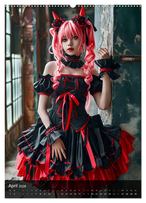 Anime-Girls - Japanische Kawaii-Schönheiten im Anime-Stil (CALVENDO Wandkalender 2026)