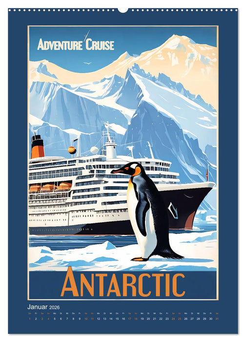 World Travel Poster - nostalgische Reise um die Welt (CALVENDO Premium Wandkalender 2026)