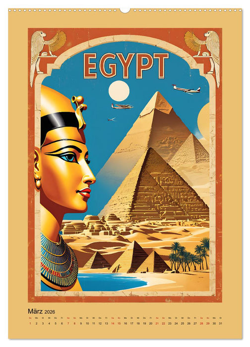 World Travel Poster - nostalgische Reise um die Welt (CALVENDO Premium Wandkalender 2026)