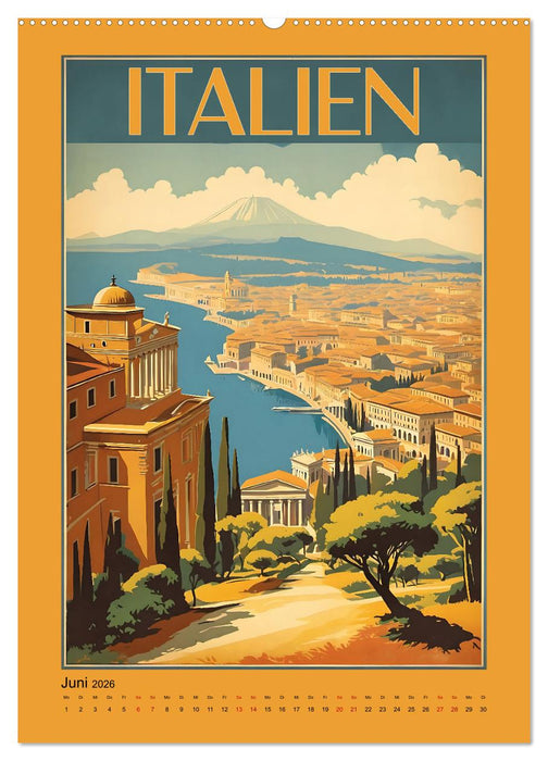 World Travel Poster - nostalgische Reise um die Welt (CALVENDO Premium Wandkalender 2026)